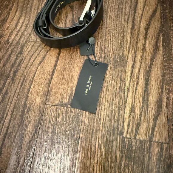 Rag & Bone Olympus Black Leather Belt